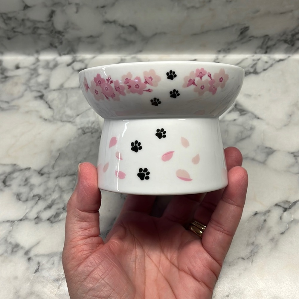 Neco Ichi raised cat water/food dish